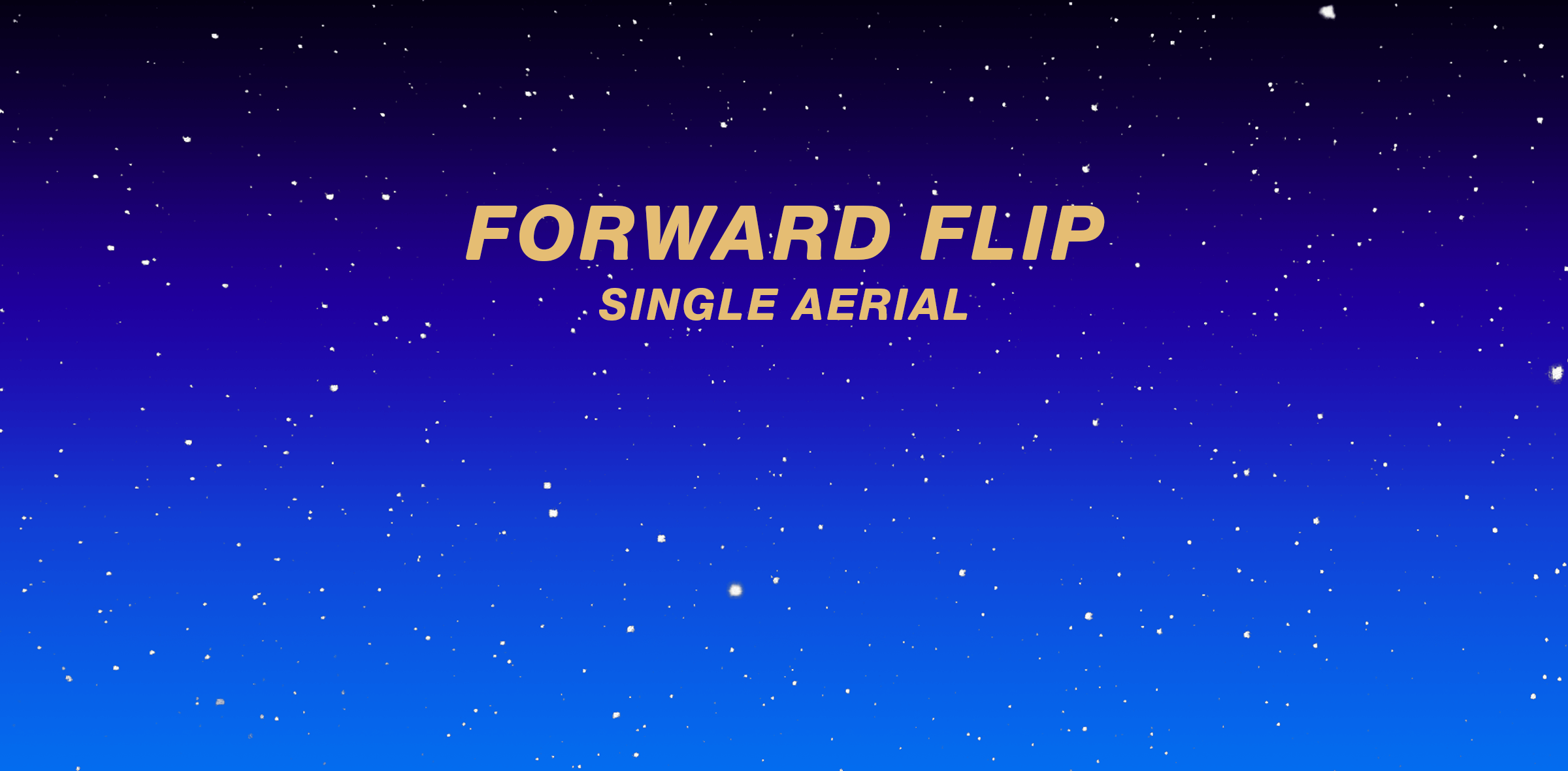 Trick 1: Forward Flip